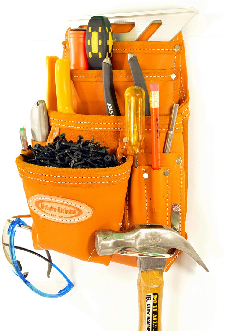 McGuire-Nicholas 689 MB 10 Pocket Pro Carpenter Pouch in Tan Full Grain Leather - Image 4